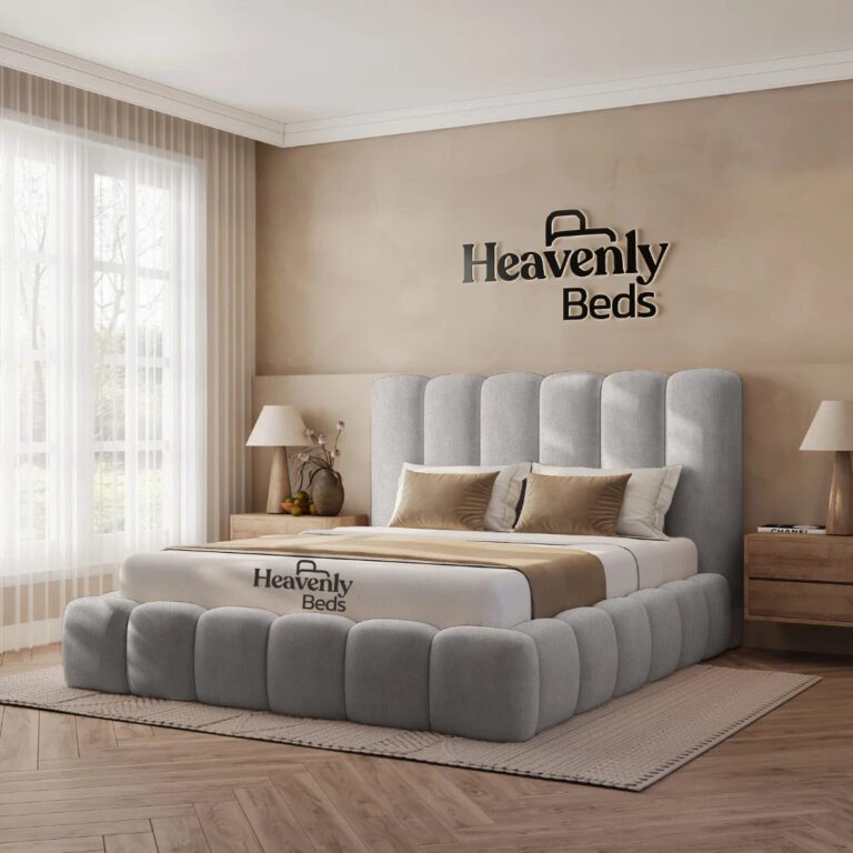 Alma Wingback Bed Frame With High Sides
