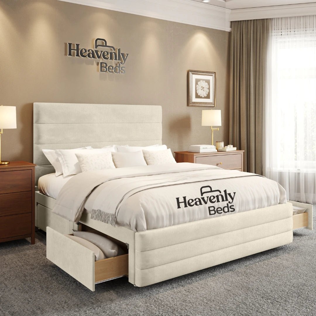 Dormea_AlmondConiston.jpg Ohio Silver Plush Velvet Ottoman Storage Bed - Image 1