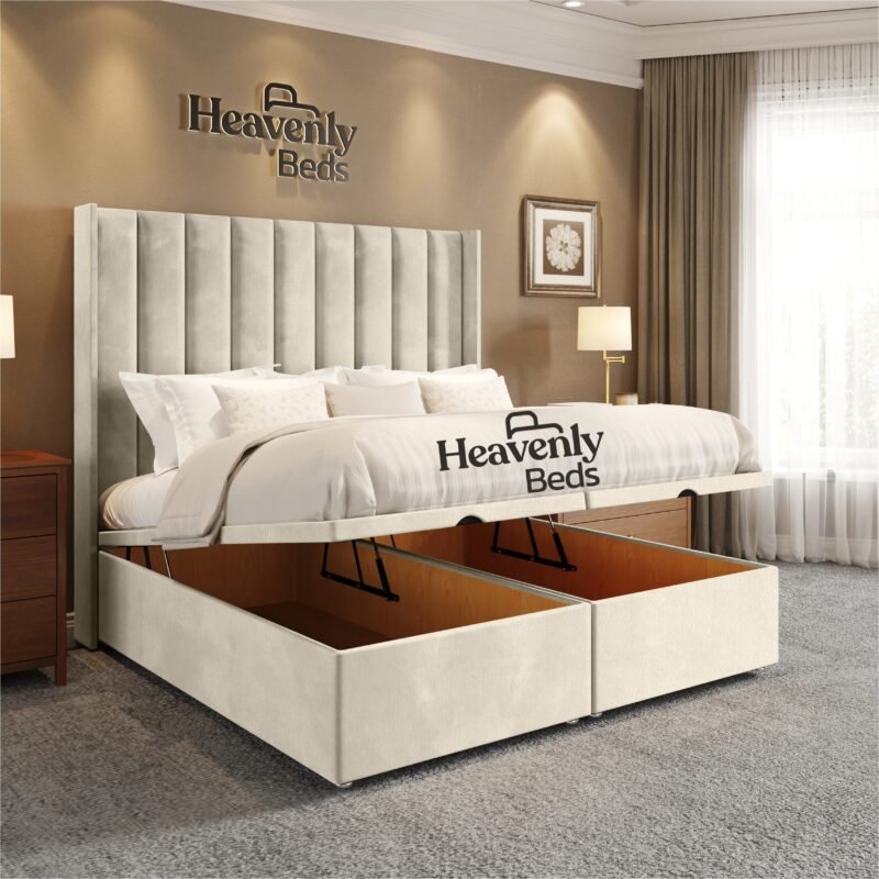 Oregon Upholstered Teddy Boucle Cream Bed…