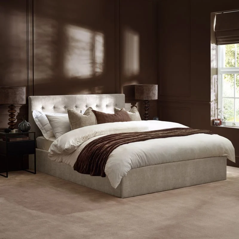 Washington Statement High Headboard Upholstered Bed Frame
